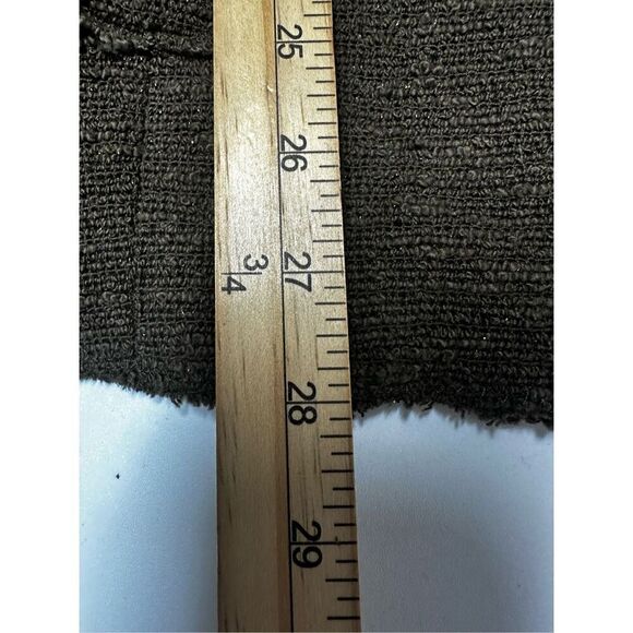 Zara Khaki Green Boucle Tweed Blazer Jacket Military Double Breasted  Size L - Picture 12 of 16